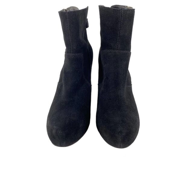 Steve Madden Black Gracieee Suede Black Booties Size 10 - Picture 5 of 10